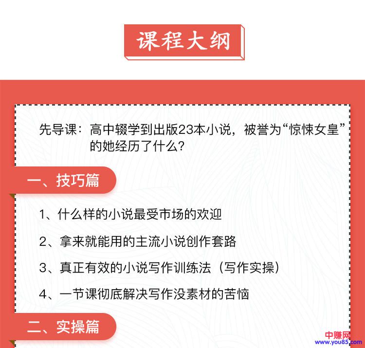 图片[3]-（922期）0基础小说写作培训营：从新手到网络畅销作家赚百万稿费（14节视频课）-副业项目资源网