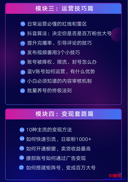 图片[3]-（935期）抖音赚钱实战新手特训营：暴利变现，单账号营收10W+（33集视频课）-副业项目资源网