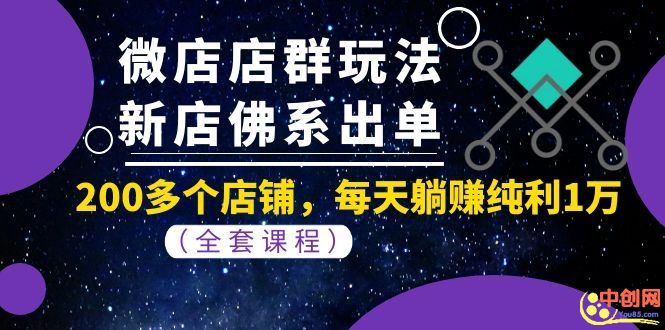 （1058期）微店店群玩法，新店佛系出单，200多个店铺，每天躺赚纯利1万（全套课程）-副业项目资源网