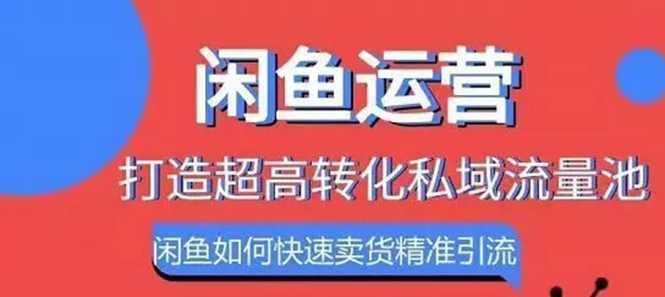 图片[2]-（1086期）闲鱼如何快速卖货精准引流打造私域流量池，快速卖货月赚过万-副业项目资源网