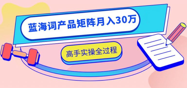 图片[2]-（1137期）2020最新无货源店群项目，蓝海词产品矩阵月入30万，高手实操全过程（视频）-副业项目资源网