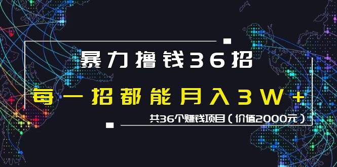 图片[2]-（1149期）暴力撸钱36招，每一招都能月入30000+共36个赚钱项目（价值2000元）-副业项目资源网