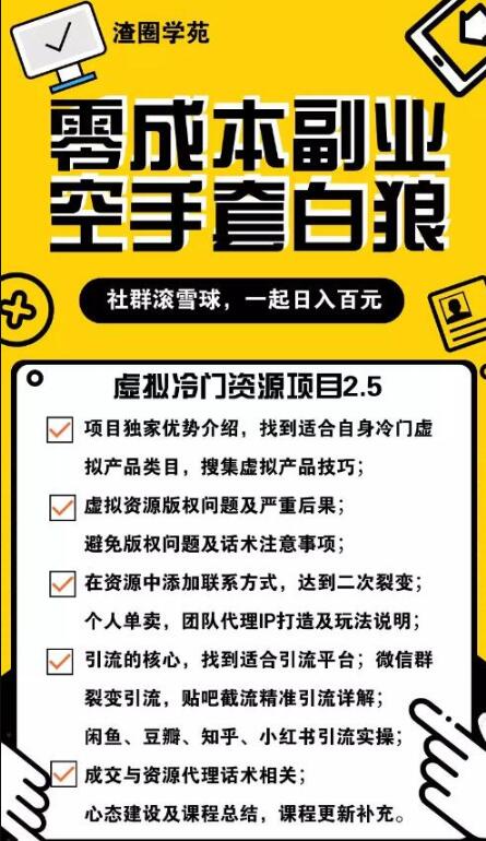 图片[2]-（1185期）虚拟冷门资源项目2.5（冷门&代理玩法） 精准引流实操日赚1000+(更新中)-副业项目资源网