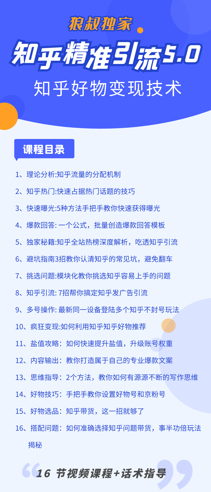 图片[5]-（1424期）知乎精准引流5.0+知乎好物变现技术课程：每天1-2小时5天看效果，月入3W+-副业项目资源网