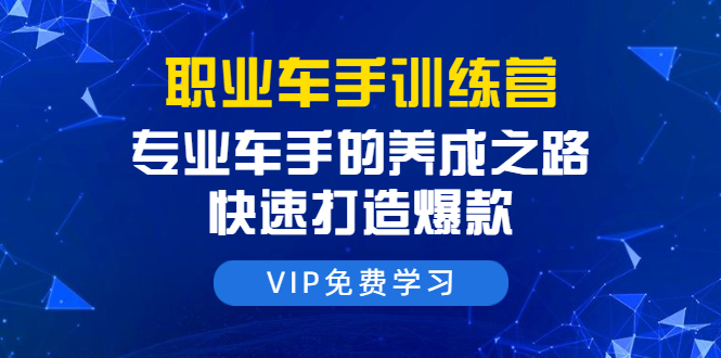 （1485期）职业车手训练营：专业车手的养成之路，快速打造爆款（8节-无水印直播课）-副业项目资源网