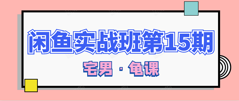 （1522期）龟课·闲鱼无货源电商课程第15期，一个月收益几万不等【33节视频-无水印】-副业项目资源网