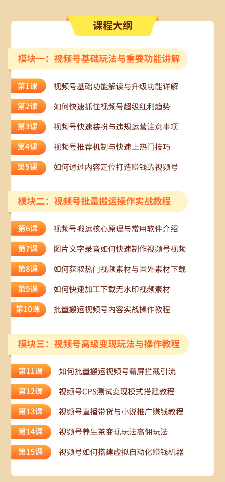 图片[5]-（1533期）视频号批量运营实战操作赚钱教程，让你一天创作100个高质量视频！-副业项目资源网