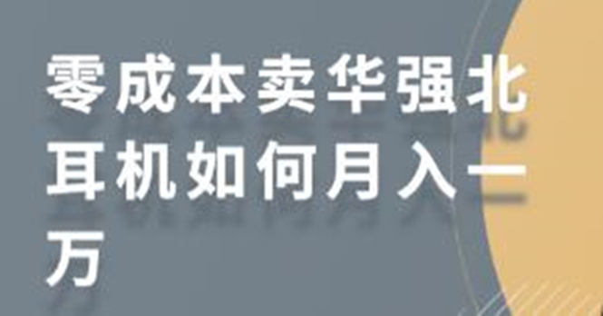 （1731期）零成本卖华强北耳机如何月入10000+，教你在小红书上卖华强北耳机-副业项目资源网