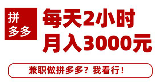 （1864期）搜外网·拼多多副业课程，每天2小时月入3000元 学习这门课程真的能赚钱-副业项目资源网