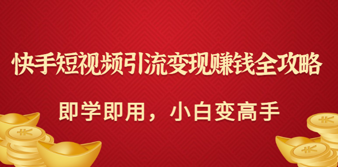 （2964期）快手短视频引流变现赚钱全攻略：即学即用，小白变高手（价值398元）-副业项目资源网