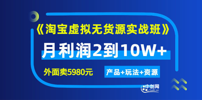 （2923期）程哥《淘宝虚拟无货源实战班》线上第四期：月利润2到10W+（产品+玩法+资源)-副业项目资源网