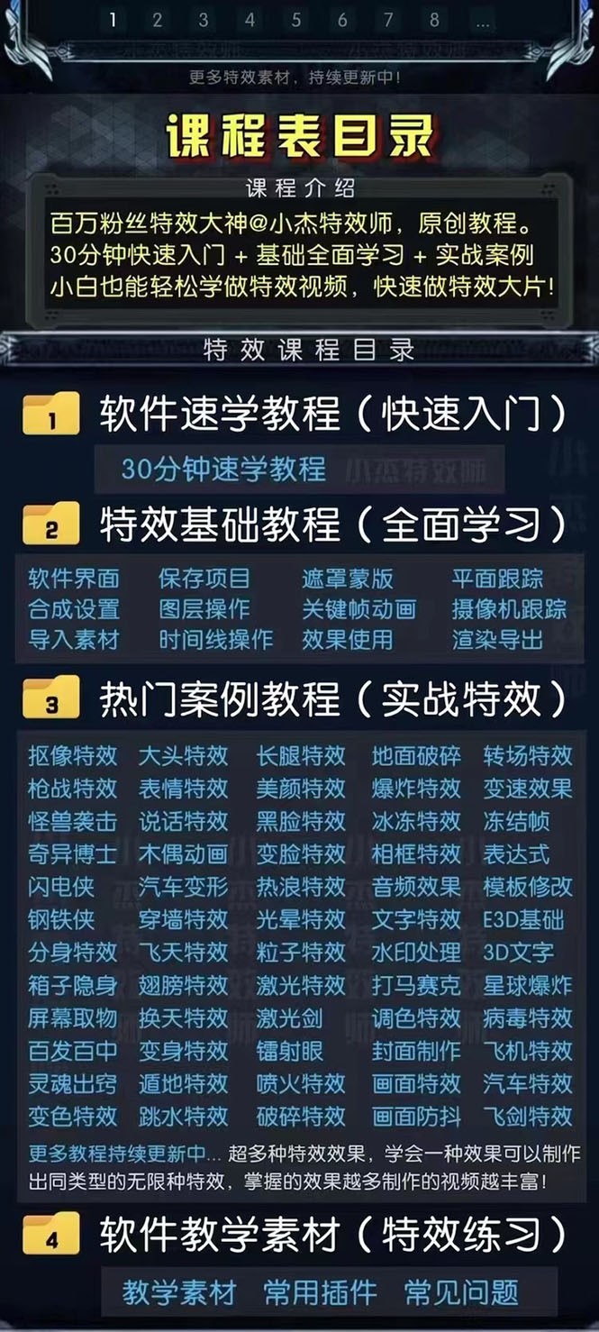 图片[3]-（2878期）1000w粉丝大佬的特效课·从零快速学特效视频，快速入门（软件+教程+素材）-副业项目资源网