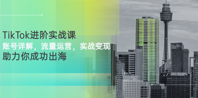 （2749期）TikTok进阶实战课：账号详解，流量运营，实战变现，助力你成功出海-副业项目资源网