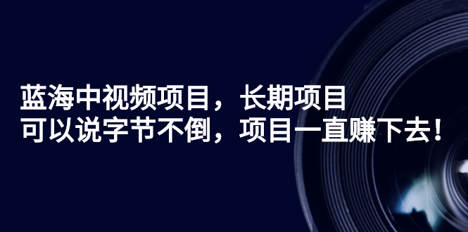 （2624期）蓝海中视频项目，长期项目，可以说字节不倒，项目一直赚下去！-副业项目资源网