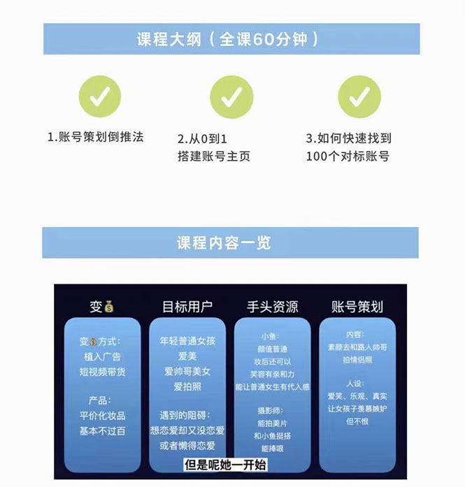 （2440期）干饭人伊伊：账号定位专题小课，60分钟高清视频课程-副业项目资源网