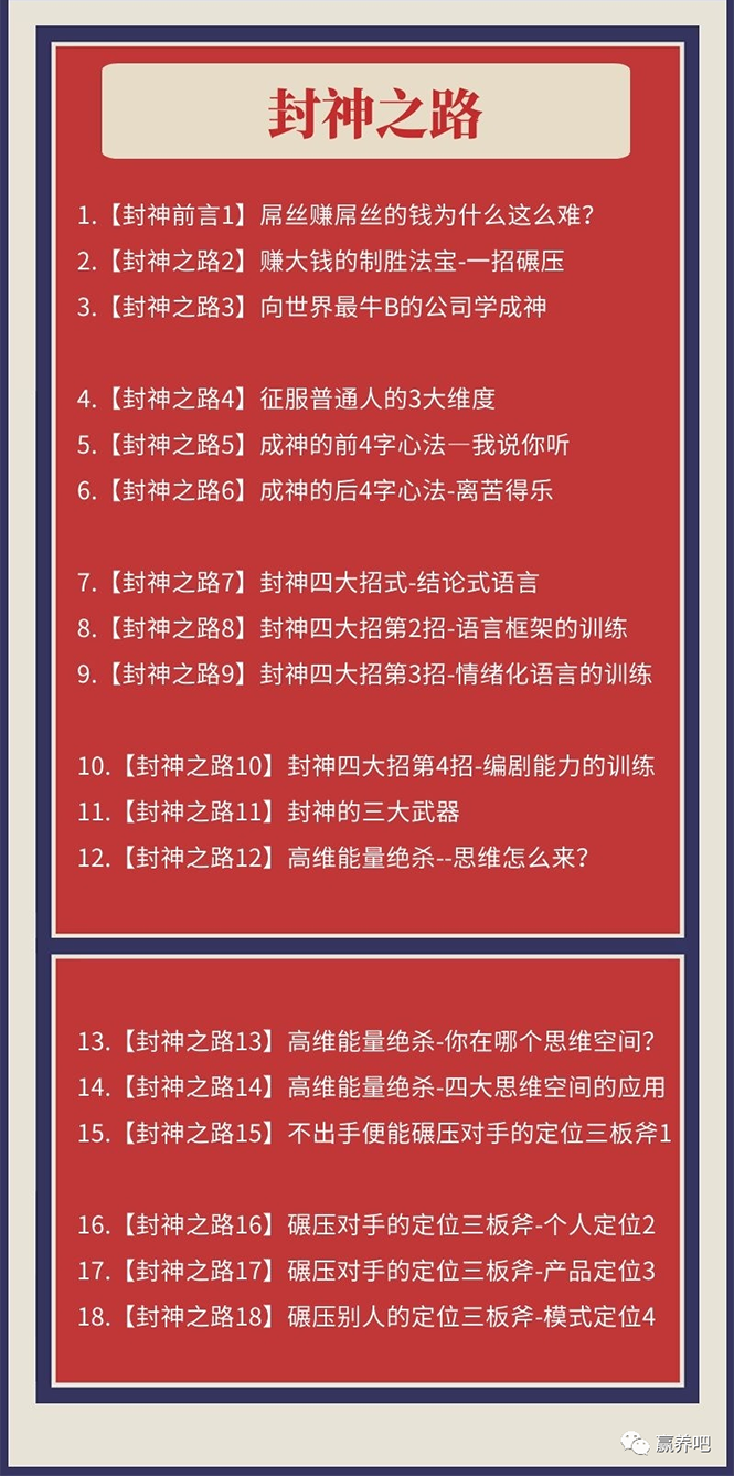 图片[2]-（2407期）封神之路-征服普通人的核心密法；富人不会讲的赚钱秘密-副业项目资源网