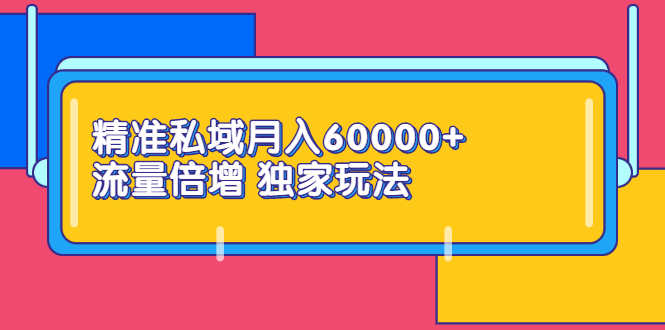 （2353期）精准私域月入60000+ 流量倍增 独家玩法（9节视频课）-副业项目资源网