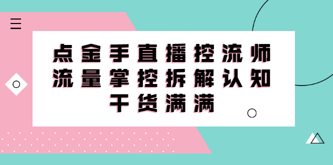 （2334期）直播控流师线上课，流量掌控拆解认知，干货满满-副业项目资源网