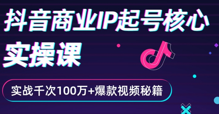 （2336期）抖音爆款商业IP起号核心实操课：带你玩转算法，流量，内容，架构，变现-副业项目资源网