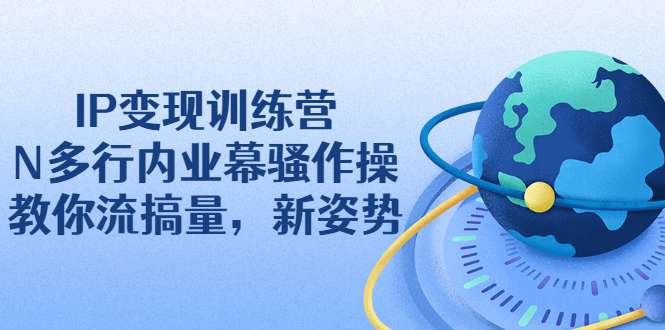 （2263期）IP变现训练营：N多行内业幕骚作操，教你流搞量，新姿势！-副业项目资源网