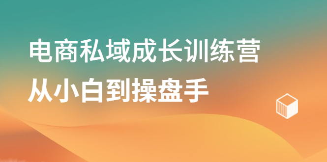 （2120期）电商私域成长训练营，从小白到操盘手-副业项目资源网