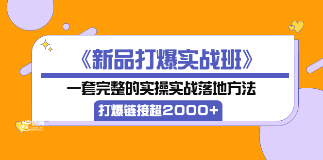 （3175期）《新品打爆实战班》一套完整的实操实战落地方法，打爆链接超2000+（28节课)-副业项目资源网