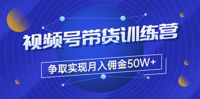 （3235期）收费4980的《视频号带货训练营》争取实现月入佣金50W+（课程+资料+工具）-副业项目资源网