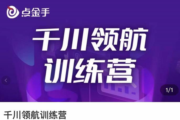 （3244期）点金手·千川领航训练营，干川逻辑与算法的剖析与讲解（原价999）-副业项目资源网