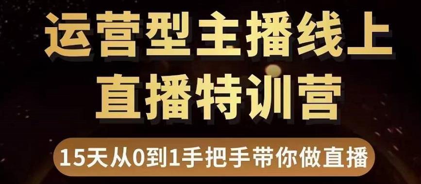 （3285期）慧哥直播电商运营型主播特训营，0基础15天手把手带你做直播带货-副业项目资源网