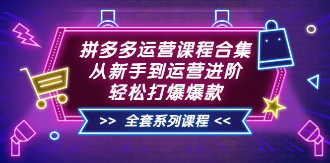 （3415期）拼多多运营课程合集：从新手到运营进阶，轻松打爆爆款（全套系统课程）-副业项目资源网