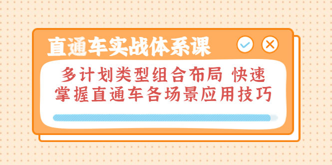 （3475期）直通车实战体系课：多计划类型组合布局 快速掌握直通车各场景应用技巧-副业项目资源网