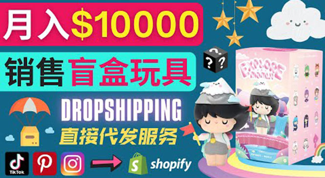 （3544期）Dropshipping+ Shopify推广玩具盲盒赚钱：每单利润率30%, 月赚1万美元以上-副业项目资源网