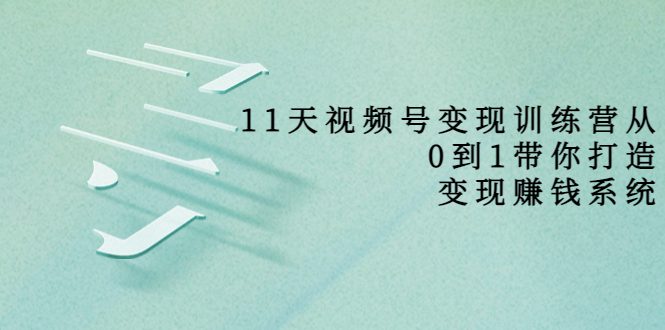 （3595期）11天视频号变现训练营，从0到1打造变现赚钱系统-副业项目资源网