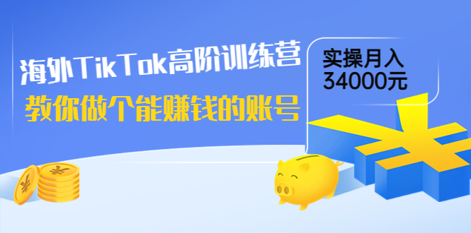 （3628期）海外TikTok高阶训练营：教你做个能赚钱的账号，实操月入34000元！-副业项目资源网