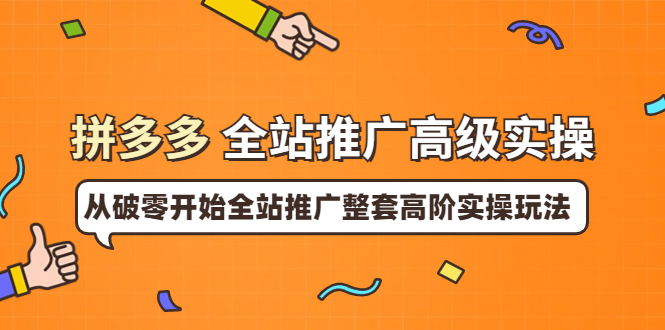 （3605期）拼多多全站推广高级实操：从破零开始全站推广整套高阶实操玩法-副业项目资源网