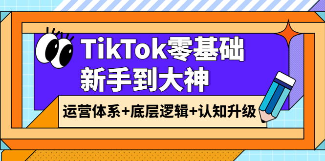 （3680期）TikTok零基础新手到大神：运营体系+底层逻辑+认知升级（9节系列课）-副业项目资源网