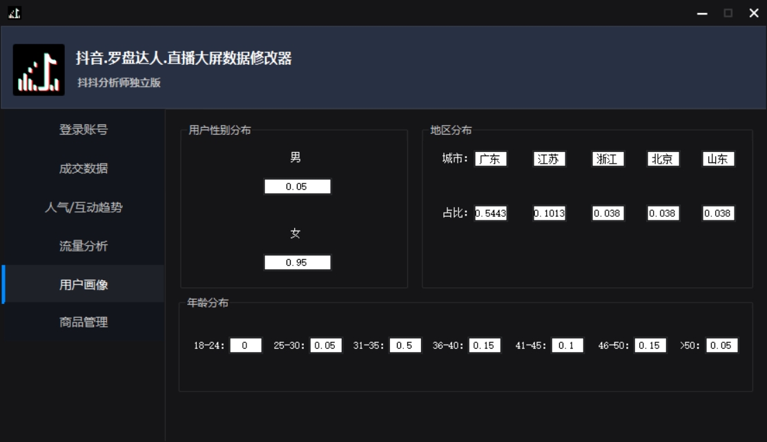 图片[7]-（3764期）【抖音必备】抖抖分析师–某音直播大屏修改器 “大佬”神器【脚本+教程】-副业项目资源网