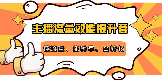 （4063期）主播流量效能提升营：懂流量、能种草、会转化，清晰明确方法规则-副业项目资源网