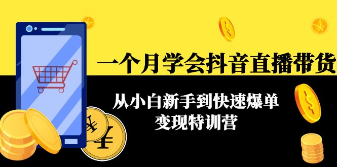 （4299期）一个月学会抖音直播带货：从小白新手到快速爆单变现特训营(63节课)-副业项目资源网