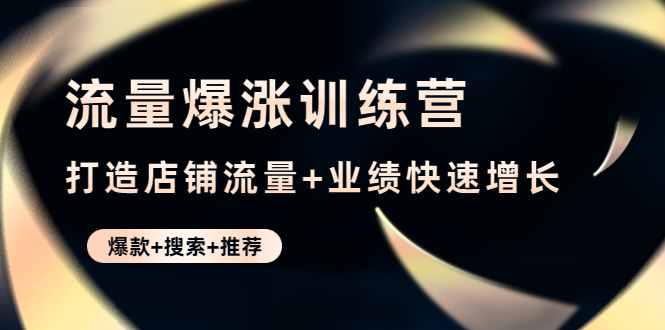 （4487期）流量爆涨训练营：打造店铺流量+业绩快速增长 (爆款+搜索+推荐)-副业项目资源网