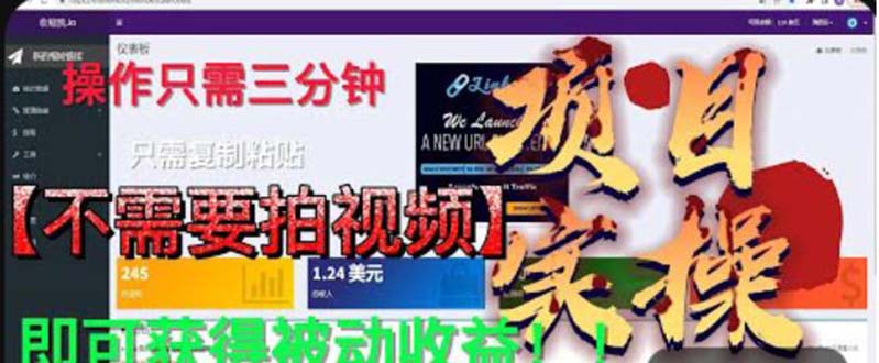 （6047期）最新国外掘金项目 不需要拍视频 即可获得被动收益 只需操作3分钟实现躺赚-副业项目资源网