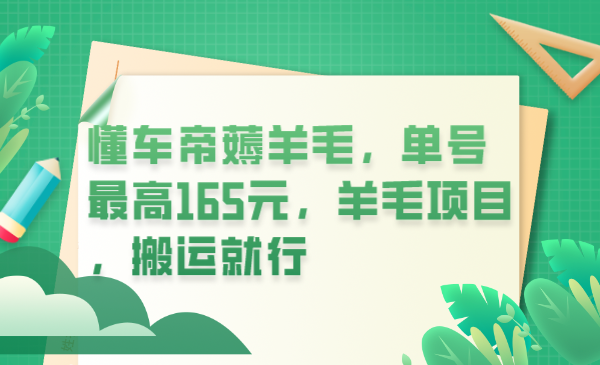 （6175期）懂车帝薅羊毛，单号最高165元，羊毛项目，搬运就行-副业项目资源网