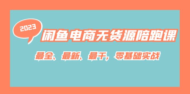 （7215期）闲鱼电商无货源陪跑课，最全、最新、最干，零基础实战！-副业项目资源网