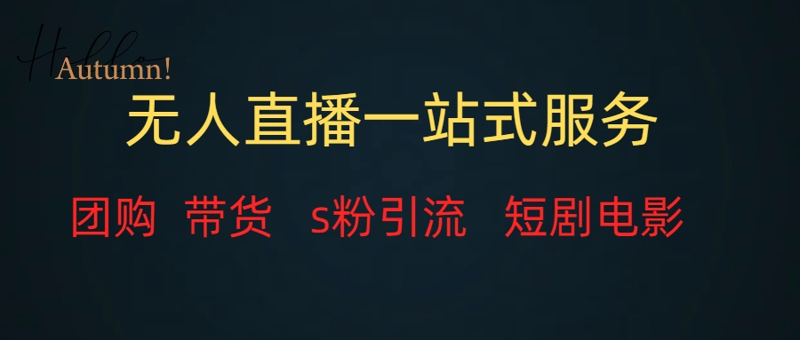 （7654期）无人直播全套服务，变现稳定-副业项目资源网