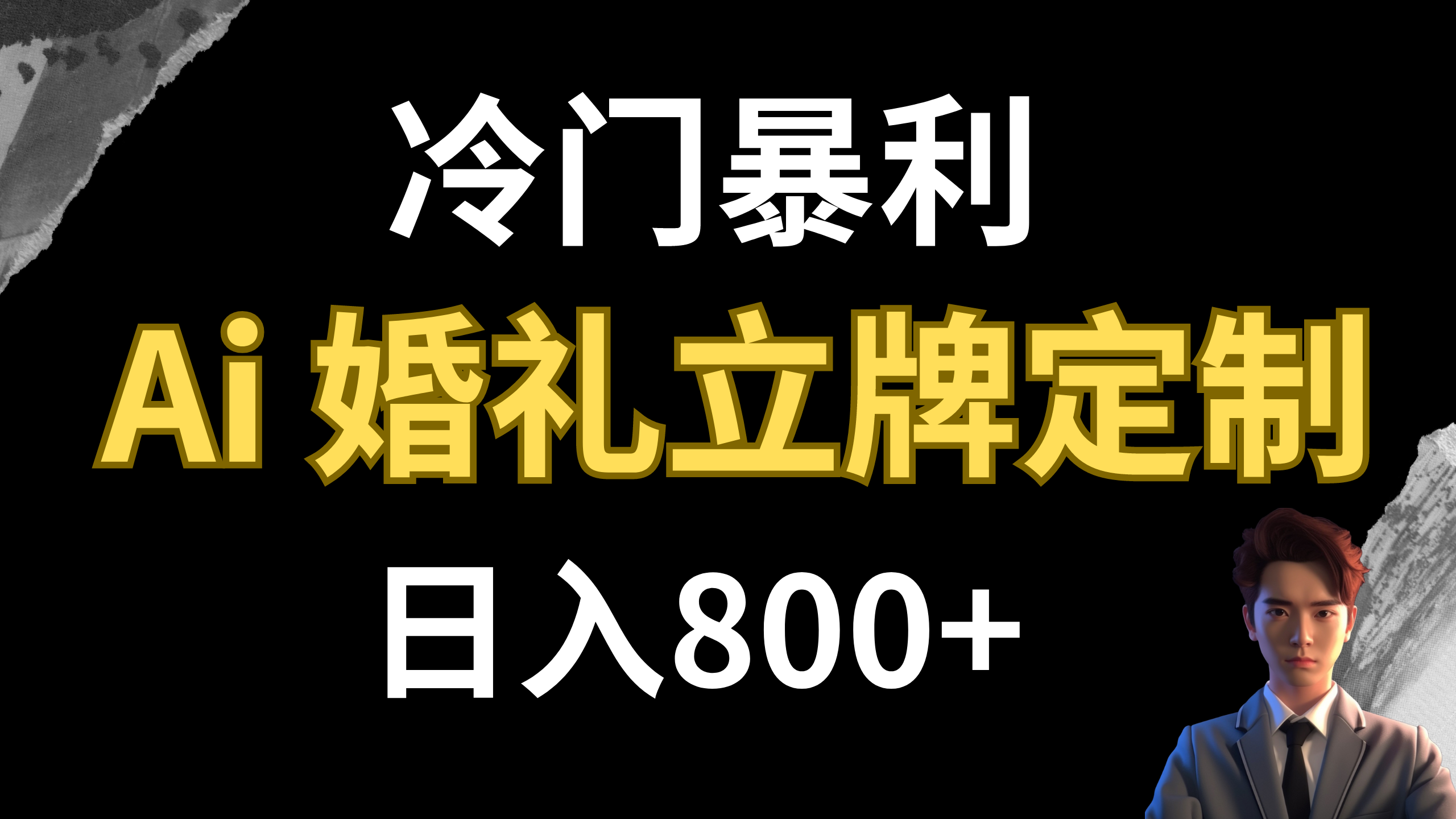 （7770期）冷门暴利项目 AI婚礼立牌定制 日入800+-副业项目资源网