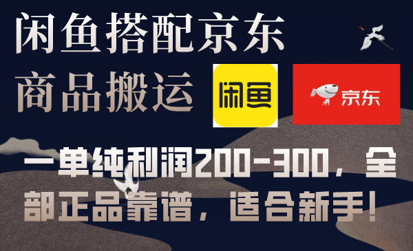 （7892期）闲鱼搭配京东备份库搬运，一单纯利润200-300，全部正品靠谱，适合新手！-副业项目资源网