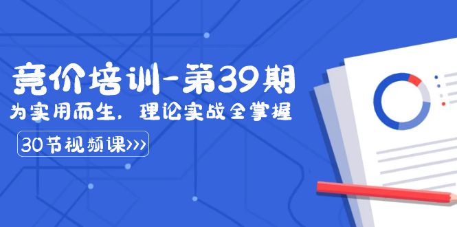 （8750期）某收费竞价培训-第39期：为实用而生，理论实战全掌握（30节课）-副业项目资源网