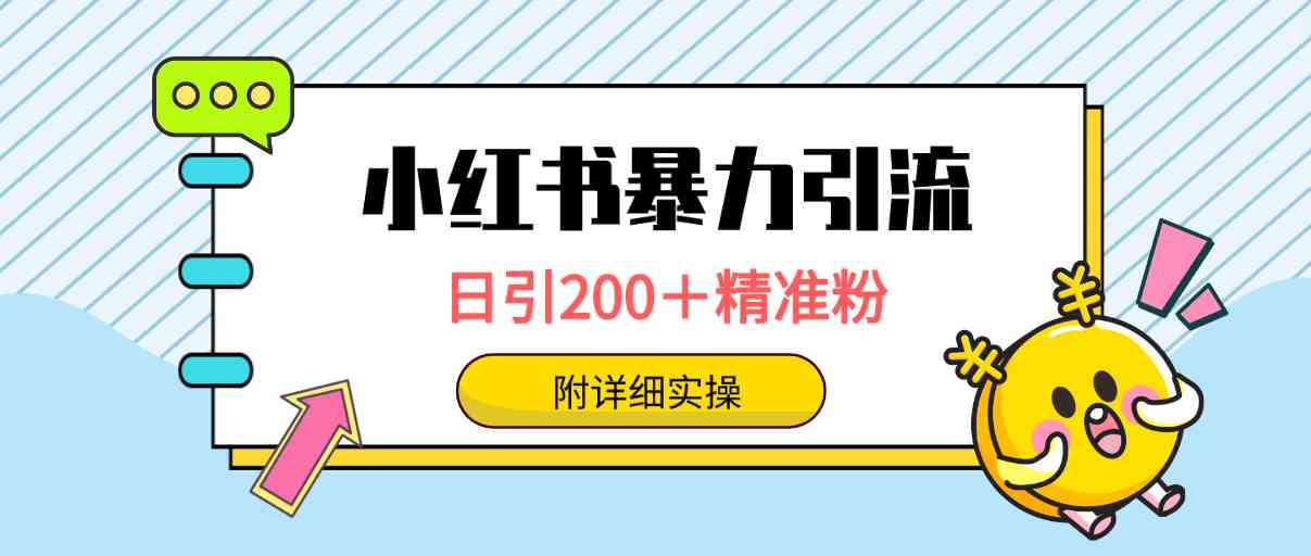 （9582期）小红书暴力引流大法，日引200＋精准粉，一键触达上万人，附详细实操-副业项目资源网