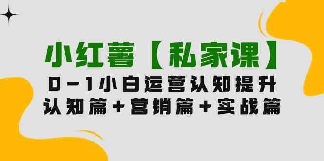 （9910期）小红薯【私家课】0-1玩赚小红书内容营销，认知篇+营销篇+实战篇（11节课）-副业项目资源网