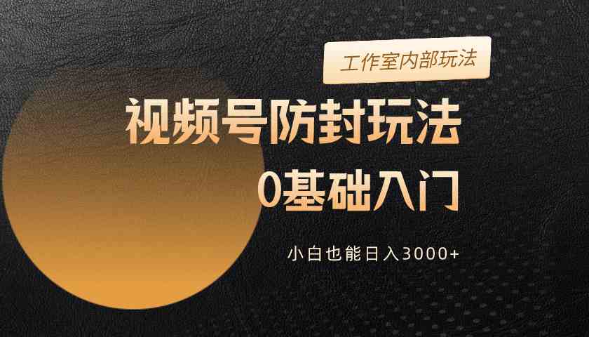 （10107期）2024视频号升级防封玩法，零基础入门，小白也能日入3000+-副业项目资源网